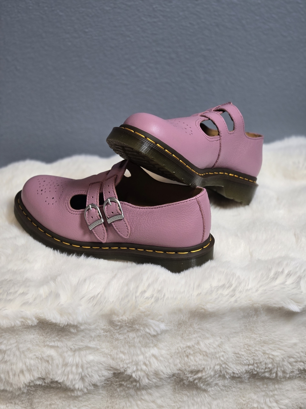 Dr. Martens Pink Mary Jane Double-Strap Shoes